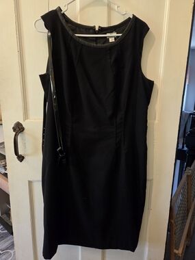 Worthington Black Sleeveless Sheath Midi Dress